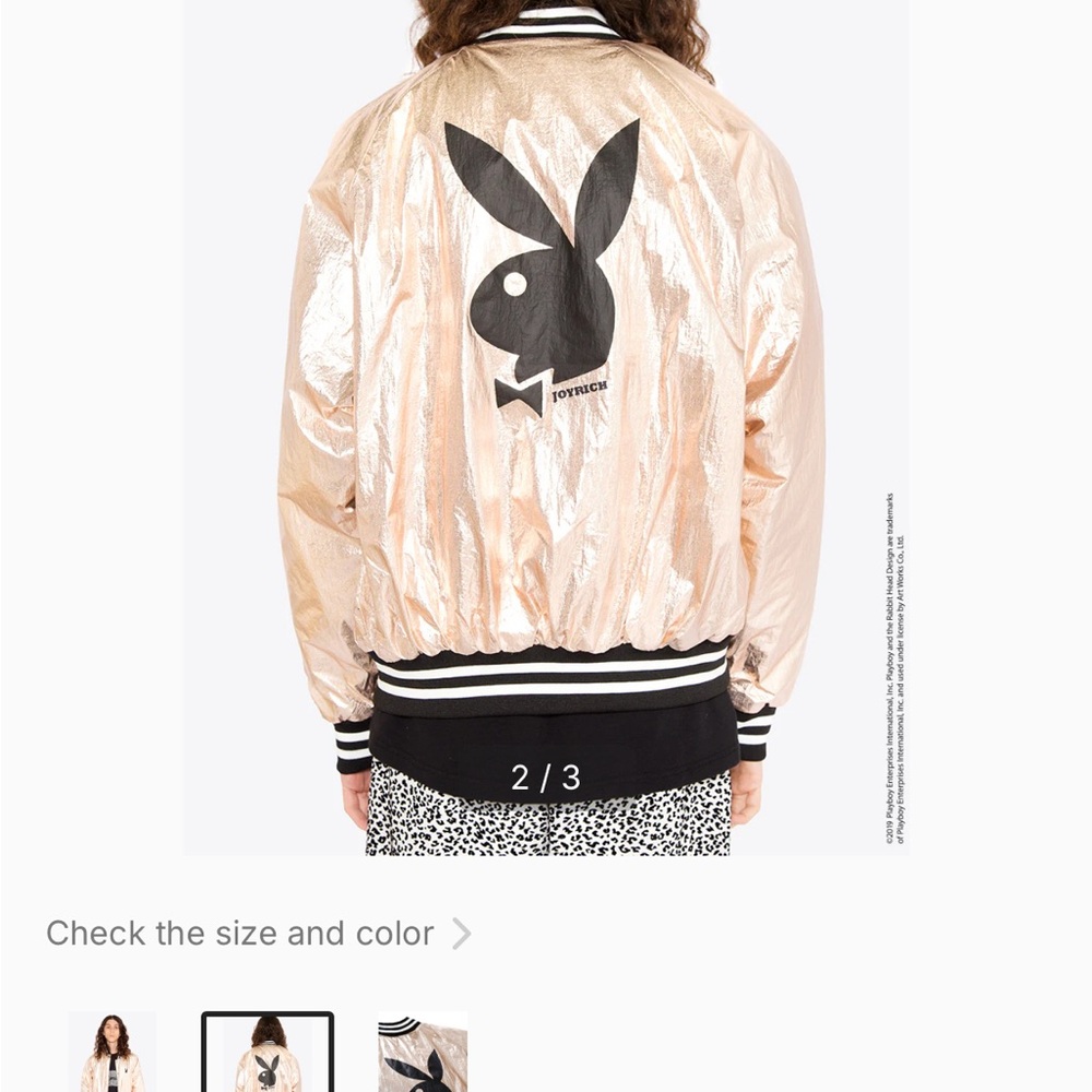 Joyrich x Playboy Gold Bomber Jacket